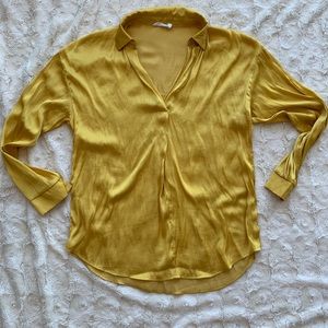 Lush silky long sleeve blouse